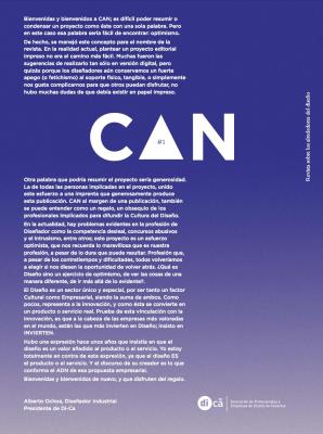 CAN #1 - Revista sobre los alrededores del diseño